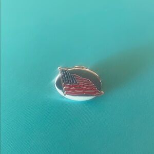 Tiffany & Co. 925 sterling USA 🇺🇸 flag lapel/cap pin.  From 2001. No scratches.